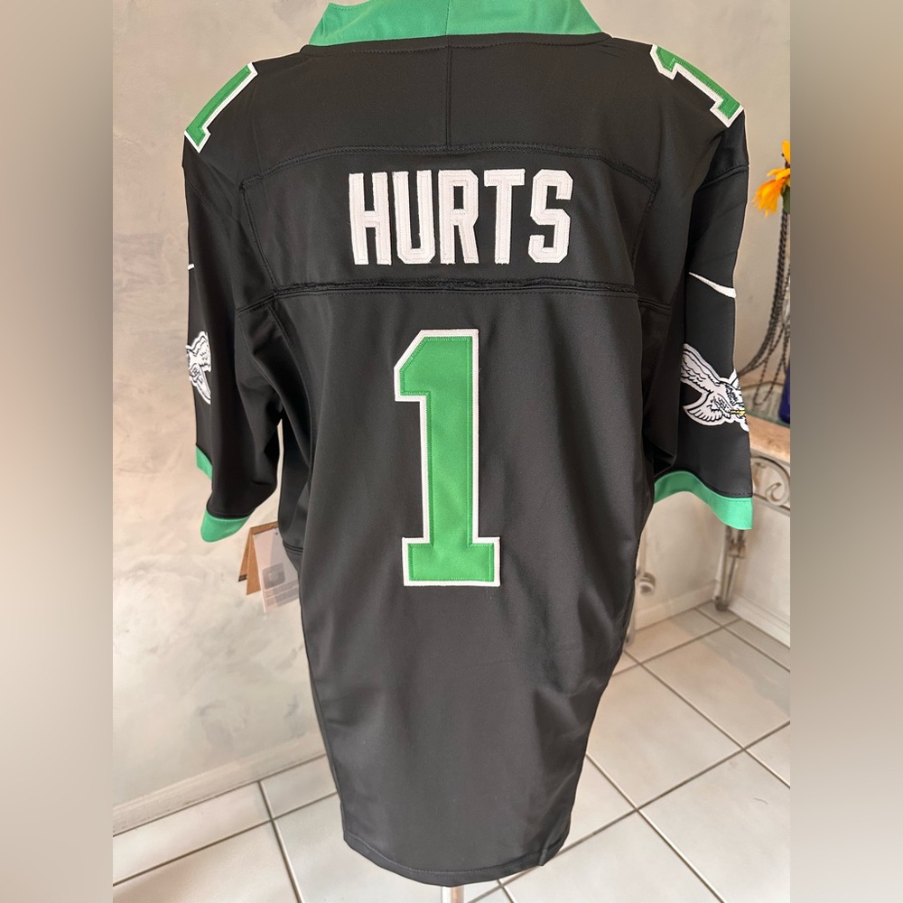 Eagles NFL On Field Nike Jersey with tags #1 Hurts -Super Bowl LIX Edition logo